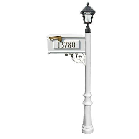 Qualarc Mailbox w/Bayview Solar Lamp LMC-800-SL-WHT